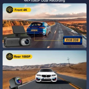 Soam Dash Cam 4K+1080P Dual-channel Dash Car Camera Recorder With GPS WiFi Car DVR 24H Parking Monitor Black Box - Image 3