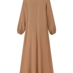 Fashion Women Long Lantern Sleeve Muslim Dress Abaya ZANZEA Autumn Spring Pleated Sundress Islamic Maxi Robe Dubai Hijab Dresses - Image 5