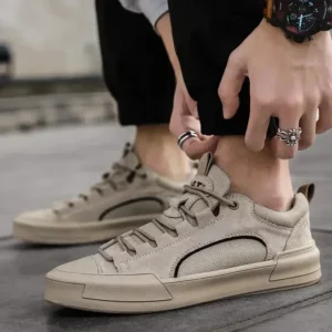 Trend Men's Casual Leather Shoes 2023 New Shoes for Men High-top Black Casual Male Sneakers Platform S 2023 New Tenis Masculino - Image 6