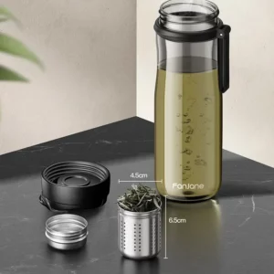 FANJANE Magnetic Tea Cup with Magnet Tea Infuser -20 to 100℃ BPA FREE 1000ml Sport TRITAN Plastic Water Bottle Cup with Filter - Image 5