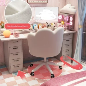 New Pretty Girls Cute Computer Office Chair Home Bedroom Dormitory Comfortable 360° Swivel Lift Back Desk Cosmetic Chair - Image 5
