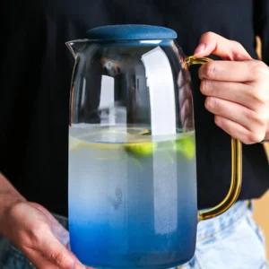 Thickened Glass Cold Kettle, Household Juice Kettle with Cover Filter, High Borosilicate Teapot Cup Set, Creative Gift - Image 1