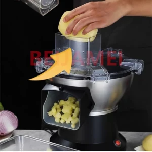 Multifunctional Vegetable Cutting Machine 220V Carrot Potato Cucumber Dicing Machine Small Electric Vegetable Fruit Cutter - Image 4