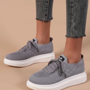 Women's Shoes 2022 New Spring and Autumn Sports Shoes Low Heel Platform Shoes Mesh Breathable Casual Shoes Light Walking Shoes - Image 5