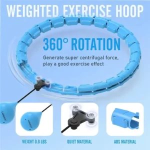 Weighted Sports Circle Hoops for Adults Weight Loss Plus Size for Adults Smart Exercise 2 in 1 Adjustable with Detachable Knots - Image 4