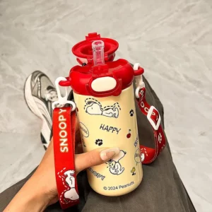 Snoopy Thermos Cup Anime Kawaii Good Looks Water Cup Convenient Large Capacity Sippy Cup Cartoon Insulation Student Gift - Image 4