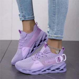Hot Sale Fashion Purple Casual Sneakers Women Men Blade Running Shoes Big Size 48 Light Breathable Sports Shoes Men Mesh Sneaker - Image 1