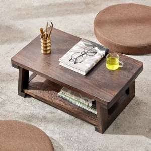 Solid Wood Tatami Small Table Tea Table Japanese Household Tea Table Folding Table Balcony Table Bay Window Small Coffee Table - Image 1