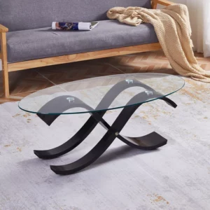 Glass coffee table household living room simple tea table - Image 4