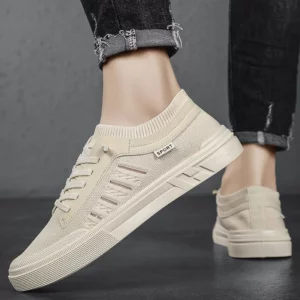 Summer Casual Sneakers for Men Breathable Loafers Lightweight Round Head Solid Colour Non-slip Flats Zapatillas Para Hombres - Image 4