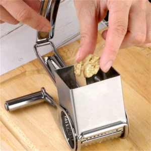 Handheld Stainless Steel Rotary Cheese Grater Kitchen Tool Garlic Carrot Cutter Slicer Shredder Grinder - Image 4