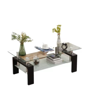 Glass coffee table household living room simple tea table - Image 5