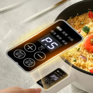 MultiFunction Electric Cooking Pot, NonStick Electric Fryer and Steamer for Home Use, Compact Cooker, Quick Meal Appliance - Image 5