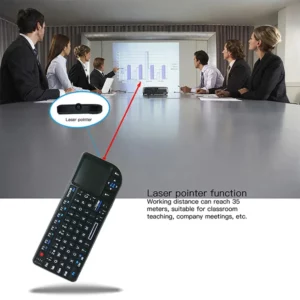 A8 Mini Wireless Keyboard 2.4G 7 Color Backlit 3 in1 Handheld Keyboard with Touchpad Air Mouse for Android TV Box PC Tablet - Image 5