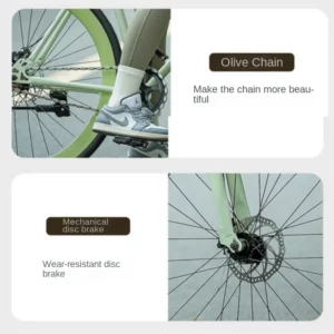 FJ High Carbon Steel Frame Painted Body Dead Fly Road Bike Adult Adolescent Single Speed Ultra Light 700C Flat Handle City Bike - Image 4