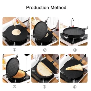 Egg Roll Waffle Maker Nonstick Cake Mold For Home Bakeware DIY Mini Ice Cream Cone Tool Baking Pastry Utensils Kitchen Supplies - Image 6