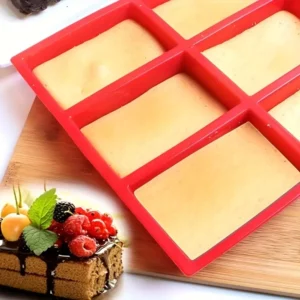 9 Cavity Silicone Baking Mold for Mini Sized Loaf Cake and Bread Meatloaf Cornbread Brownie Muffin Rectangle Soap Cheesecake - Image 3
