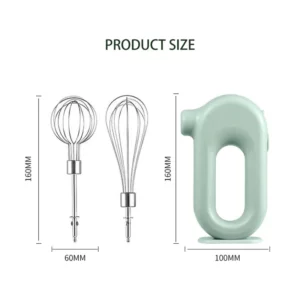 USB Electric Blender Wireless Portable Mixers with 2 Mixing Head Food Mixer Handheld Rechargeable Whisks Dough Stirrer Eggbeater - Image 6