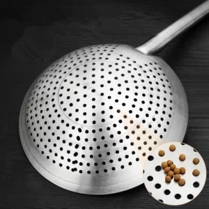 Thickened 304 Stainless Steel Colander with Long Handle Large Creative Oil Flour Noodle Dumplings Sieve Skimmer Scoop Kitchen To - Image 5