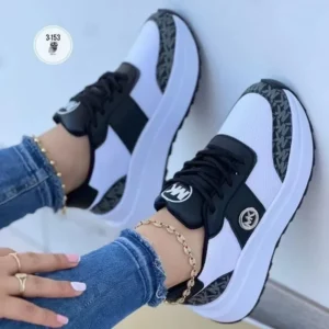 2024 Running Shoes for Women Sneakers Lace-Up Breathable Gym Sports Wedges Shoes Female Platform Female Footwear Plus Size 36-43 - Image 1