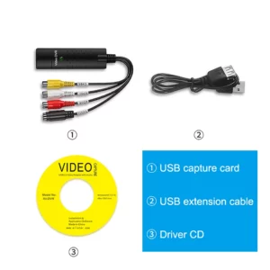 USB Video Capture Card Easy Cap VHS VCR Mini DV Hi8 DVD to Digital Converter RCA/S-video to USB 2.0 Audio Video Record Capture - Image 5