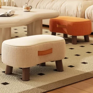 Porch Ottomans Small Stool Simple Shoe Stool Living Room Sofa Footstool Coffee Table Small Stools Soft Small Chair Home Stools - Image 2