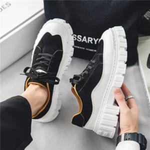 Platform Shoes Men Thick Sole Skateboarding Shoes Man Sneakers Breathable Lace-Up Walking Shoes Man Trainers Chaussure Homme - Image 6
