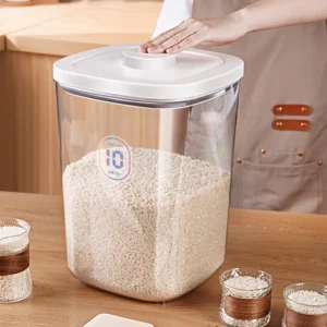 5 Kg/10 Kg Sealed Rice Bucket Flour Storage Box Pet Grain Storage Bucket Cat Grain Bucket Miscellaneous Grain Rice Jar - Image 2