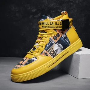 Men's Sneakers Damping Air Cushion Casual Shoes Graffiti Young Man Shoes Cool Comfortable Boots Men Zapatillas Hombre - Image 1