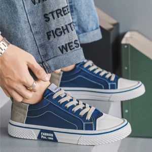 Classic Men's Canvas Shoes Outdoor Fashion Skateboard Shoes for Men Comfor Non-Slip Casual Sneakers Breathable Men Walking Shoes - Image 1