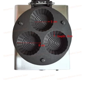 Stuffed Waffle Maker Electric Waffle Machine Ice Cream Cup Shape Ice Cream Waffle Pancake Machine Commercial 110-240V - Image 4