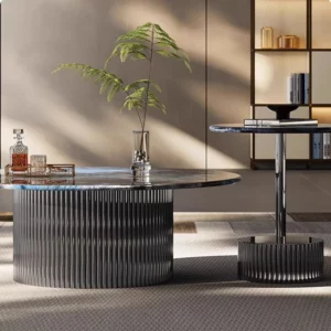 Homepage Marble Stone Coffee Table Italian Apartment Nordic Industrial Side Table Luxury Suite Stolik Kawowy Living Room - Image 3