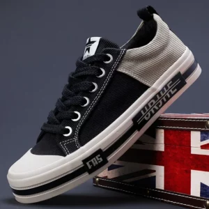 Brand Men Canvas Shoes Breathable Outdoor Mens Casual Shoes Comfortable Spring Autumn Cloth Flat Shoes Black Walking Sneakers - Image 3