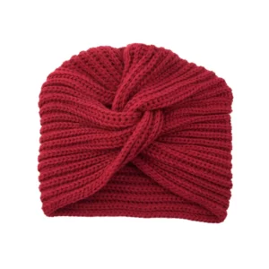Women's Knitted Turban Hat Bohemia Cashmere Cross Wrap Head Lndian Wool Bonnet Turbante Cap - Image 6