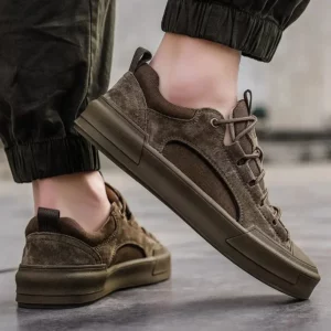 Trend Men's Casual Leather Shoes 2023 New Shoes for Men High-top Black Casual Male Sneakers Platform S 2023 New Tenis Masculino - Image 5
