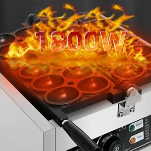 110V/220V Egg Waffle Machine Commercial Waffle Maker 12 Holes Egg Shape Pastry Baking Machine - Image 2