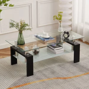 Glass coffee table household living room simple tea table - Image 2