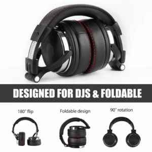 Oneodio Wired Headset Professional Studio Pro DJ Headphones With Mic Dual-Duty Cable HiFi Monitor Music Headset For Phone PC - Image 4