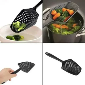 1PC Spoon Filter Cooking Shovel Strainer Scoop Nylon Spoon Kitchen Accessories Nylon Strainer Scoop Colander Leaking Shovel Tool - Image 2