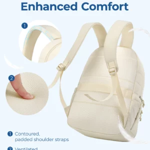 BAGSMART 15.6 Inch Laptop Backpack Waterproof Backpack for Women Fashion Bags for Teenage Girls Cute School Bag Large Female Bag - Image 3