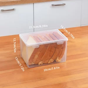 Bread Container Storage Box Kitchen Dispenser Bread Boxes Baking Bread Cake Containers Airtight Box Refrigerator Clear Kitchen - Image 5