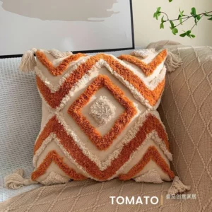 Bohemian Pillow Cushion Cover Geometry Embroidered Tassel EmbroideryLong Pillowcase Living Room Sofa Home Decor Customized - Image 2