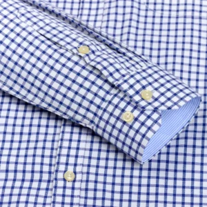 Men's Long Sleeve Oxford Plaid Striped Casual Shirt Front Patch Chest Pocket Regular-fit Button-down Collar Thick Work Shirts - Image 4