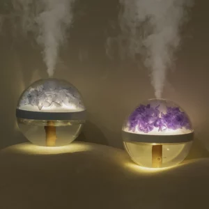 270ML Air Humidifier USB Rechargeable 800mAh Home Hydration Humidifier Colour LED Light Mist Maker Flower Humidificador - Image 3