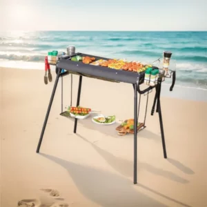 Home Outdoor Multifunctional Portable Barbecue Rack Charcoal Smokeless Barbecue Skewers Thickened Stainless Steel Barbecue Stove - Image 3
