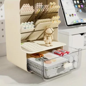 Multi-Layer Pen Holder Large Capacity Organizers Slanted Insert Desk Organizer Storage Box Accessories Office School Supplies - Image 3