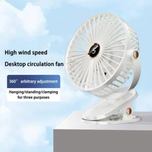 Xiaomi 8000mAh Clip Electric Fan 5 Speed Quiet Rechargeable Desktop Portable Air Circulator Wireless Fan With LED Light Camping - Image 4