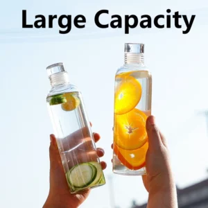 300-1000ML Glass Water Bottle Large Capacity Multi-function Creative Simple Milk Cup Portable Transparent Outdoor Sports Bottle - Image 3