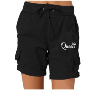 Fashion Queen Printed Women's Cargo Shorts Stretch Golf Active Shorts Work Shorts Outdoor Summer Shorts with Pockets - Image 4