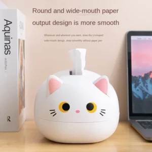 Kawaii Cat Tissue Box Livingroom Napkin Storage Box Kitchen Paper Container Desktop Toilet Paper Holder for Bathroom Dormitory - Image 4